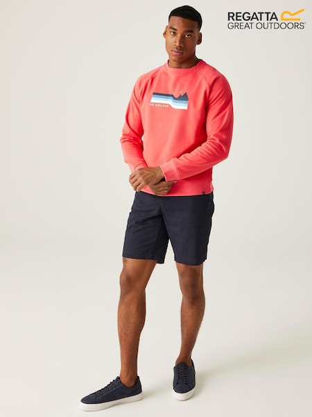 אדום - Regatta Mens Nithsdale Crewneck Sweatshirt (B81995) | ‏176‏₪