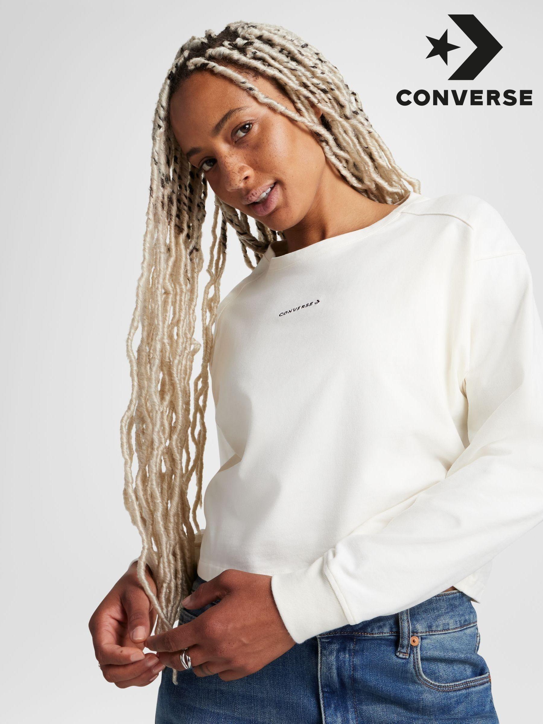 Long sleeve converse top discount