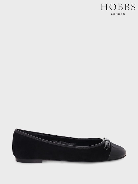 Hobbs Black Diana Ballerina Shoes (B82042) | AED259