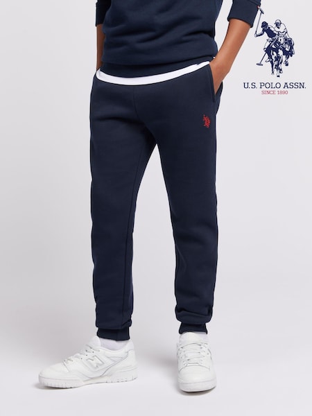 U.S. Polo Assn. Blue Double Horsemen Boys 100% Cotton Joggers (B82075) | $56 - $67