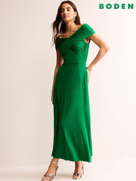 Boden Green Petite Bardot Jersey Maxi Dress (B82236) | €66