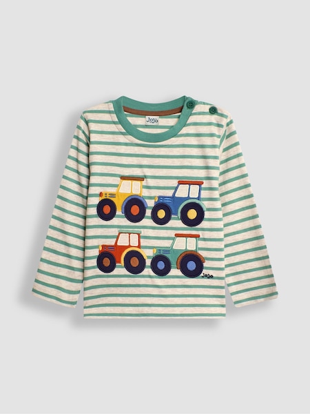 JoJo Maman Bébé Natural Tractor Appliqué Top (B82269) | 1,081 UAH
