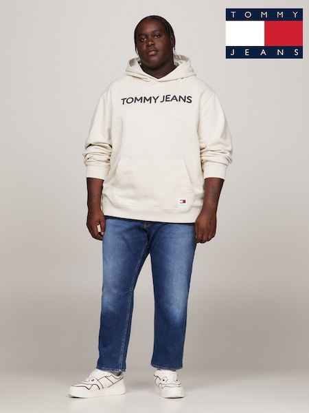 Tommy Jeans Regular 100% Cotton Classic Logo Hoodie (B82550) | 417 LEI
