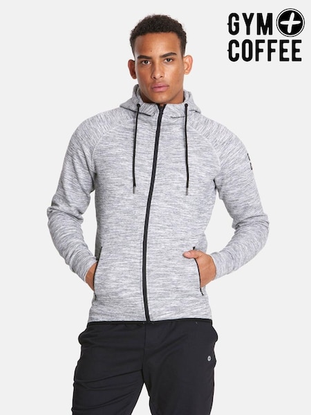 Gym + Coffee Grey Mens Fleck Hoodie (B82590) | 173 QAR