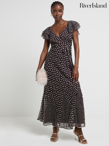 River Island Polka Dot Maxi Dress (B82666) | €36
