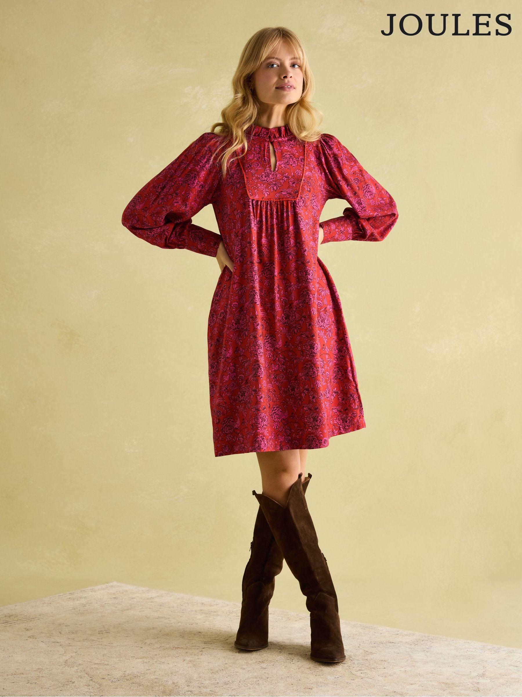 Joules red dress on sale