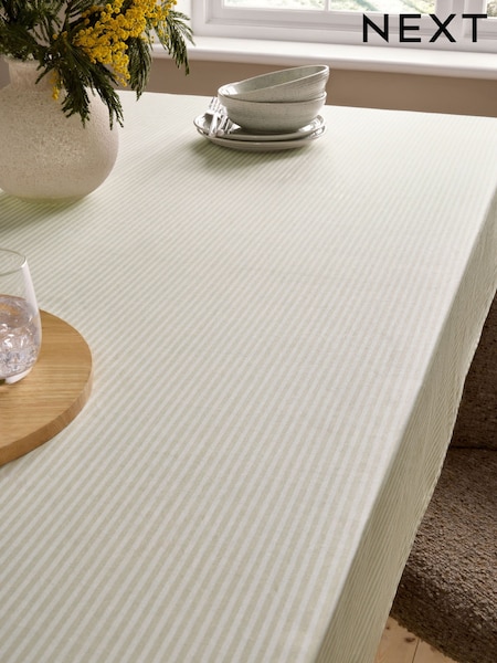 Natural Stripe Wipe Clean Tablecloth (B82876) | €30 - €40