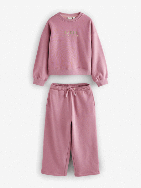 Baker by Ted Baker Back Print Sweat and Wide Leg Joggers Set (B82888) | AED209 - AED251