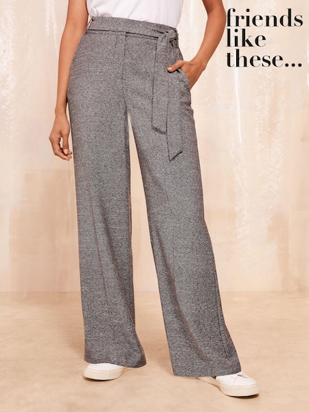 Friends Like These Grey Wide Leg Twill Belted Trouser (B83017) | €20.50