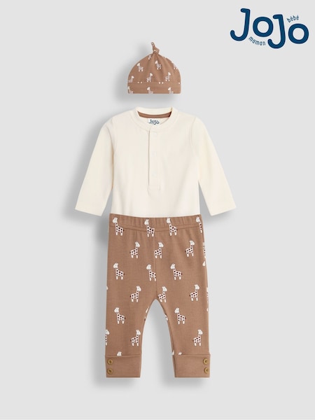 JoJo Maman Bébé Mocha Baby Giraffe Set 3 Piece (B83089) | €47