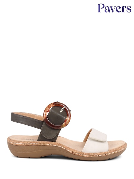 Pavers White Pavers Brown Touch-Fasten Sandals (B83090) | €44