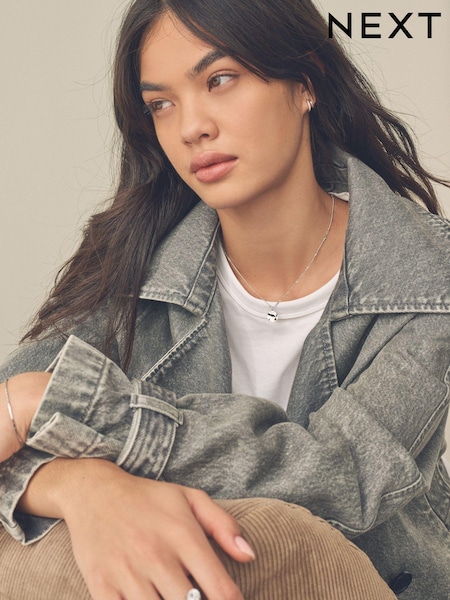 Стерлинговое серебро - Organic Disc Ball Chain Necklace (B83119) | €43