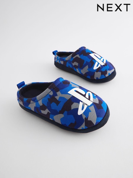 Blue Camo Play Station Slipper Mules (B83219) | 55 QAR - 65 QAR