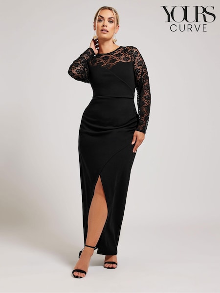 Yours Curve Lace Sweetheart Tulip Hem Maxi Dress (B83222) | €83