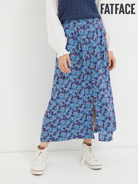FatFace Purple Ink Floral Midi Skirt (B83297) | €26