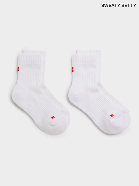 Sweaty Betty White Crew Running Socks 2 Pack (B83557) | $44