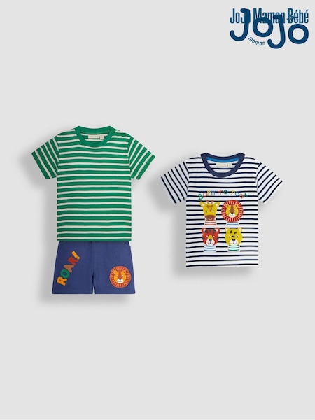 JoJo Maman Bébé Blue 3-Piece Safari Favourites Pack Set (B83638) | €49