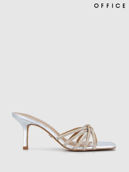 Office Metallic Mitzy Embellished Knot Mule Sandals (B83648) | AED160