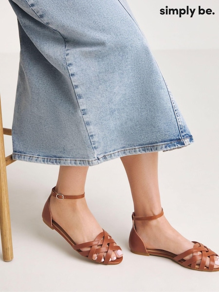 Maro - Simply Be Extra Extra lat Laser Cut Out Încălțăminte cu vârful deschis Ballerinas (B83651) | 114 LEI