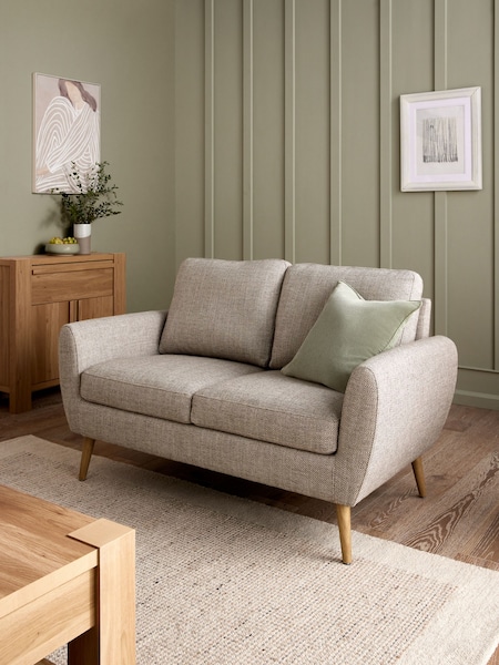 Chunky Weave Mid Natural Wilson Compact 2 Seater Sofa in a Box (B83741) | €610
