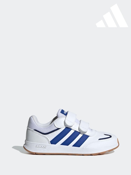 adidas White/Blue Kids Tensaur Switch Trainers (B83855) | €37