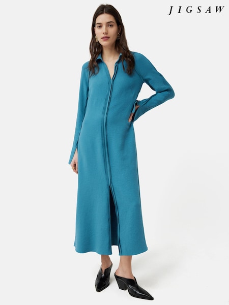 Blau - Jigsaw Japanese Hemdkleid aus Krepp (B83858) | 172 €