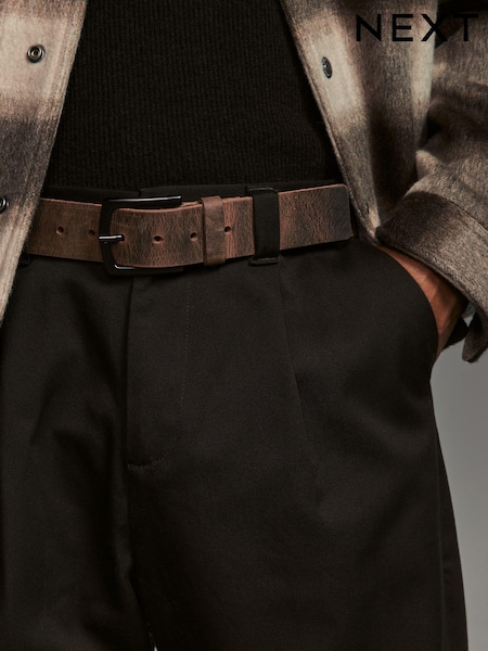 Brown Distressed Leather Belt (B83988) | €25