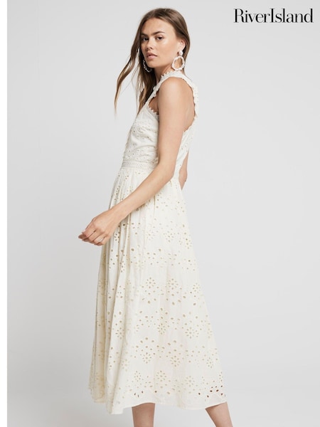 River Island Broidery Halter Wrap Dress (B84040) | €43