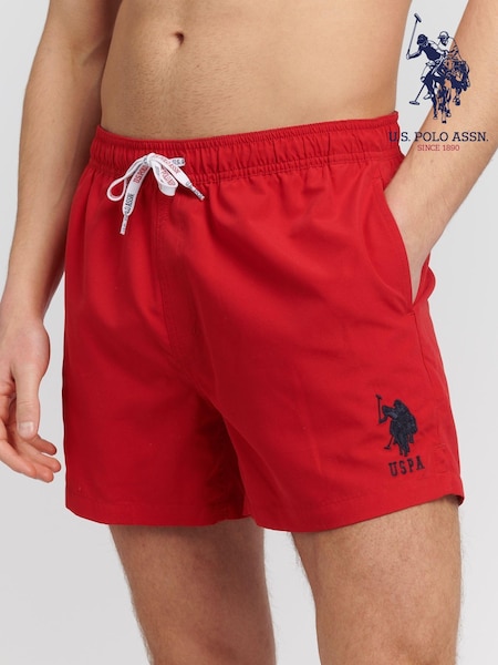 U.S. Polo Assn. Red Mens Player 3 Swim Shorts (B84100) | AED262