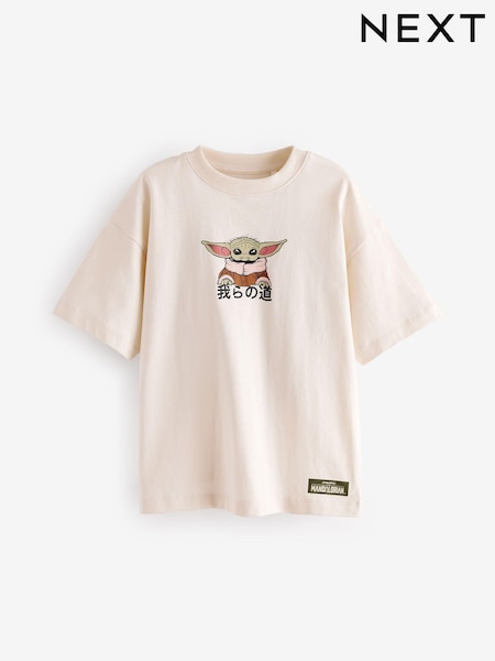 Ecru White The Mandalorian T-Shirt (3-16yrs) (B84235) | €18 - €23