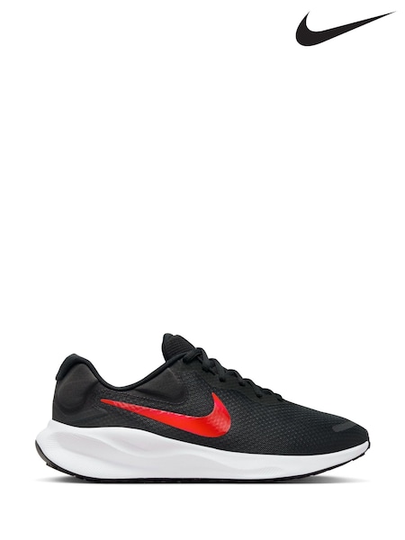 Nike Black/Red Revolution 7 Road Running Trainers (B84240) | €86