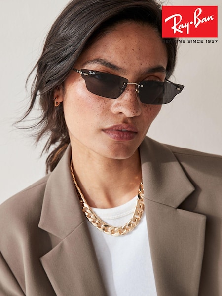 Ray-Ban Gold Tone Anh Rb3731 Irregular Sunglasses (B84260) | €165