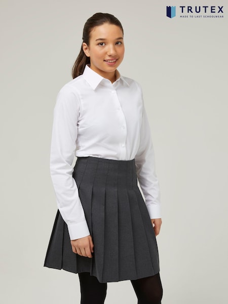 Trutex White Slim Fit Long Sleeve 3 Pack School Shirts (B84413) | 35 € - 45 €