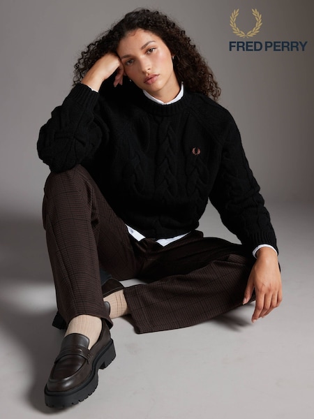 Fred Perry Cable Knitted Jumper (B84438) | ‏541 د.إ.‏