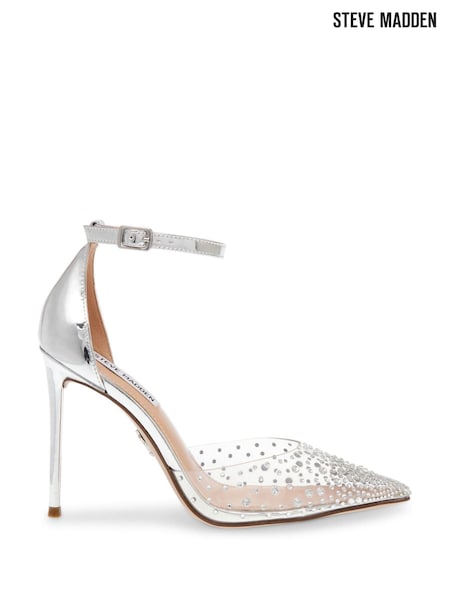 Argint/Argintiu - Pantofi cu toc devastat Steve Madden (B84456) | 585 LEI