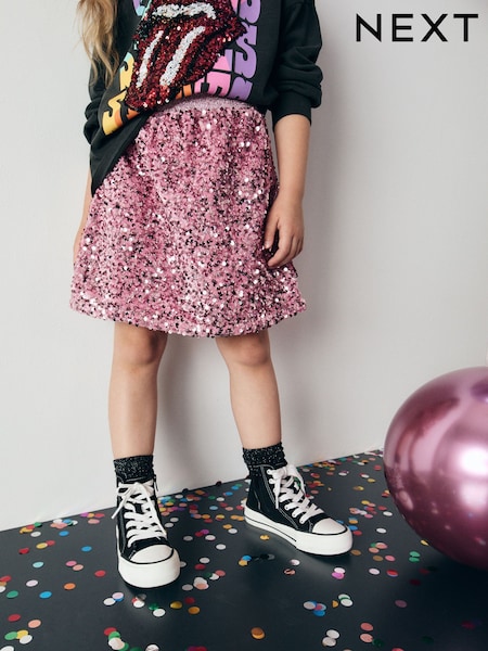 Pink Velour Sequin Skirt (3-16yrs) (B84551) | €13 - €19