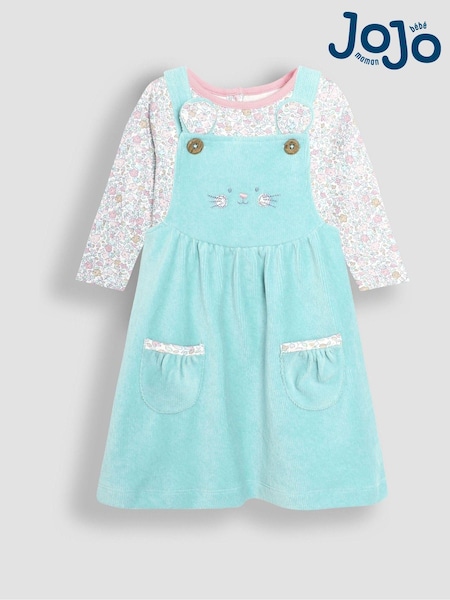 JoJo Maman Bébé Mouse Velour Pinafore Dress And Top Set 2 Pack (B84590) | € 37