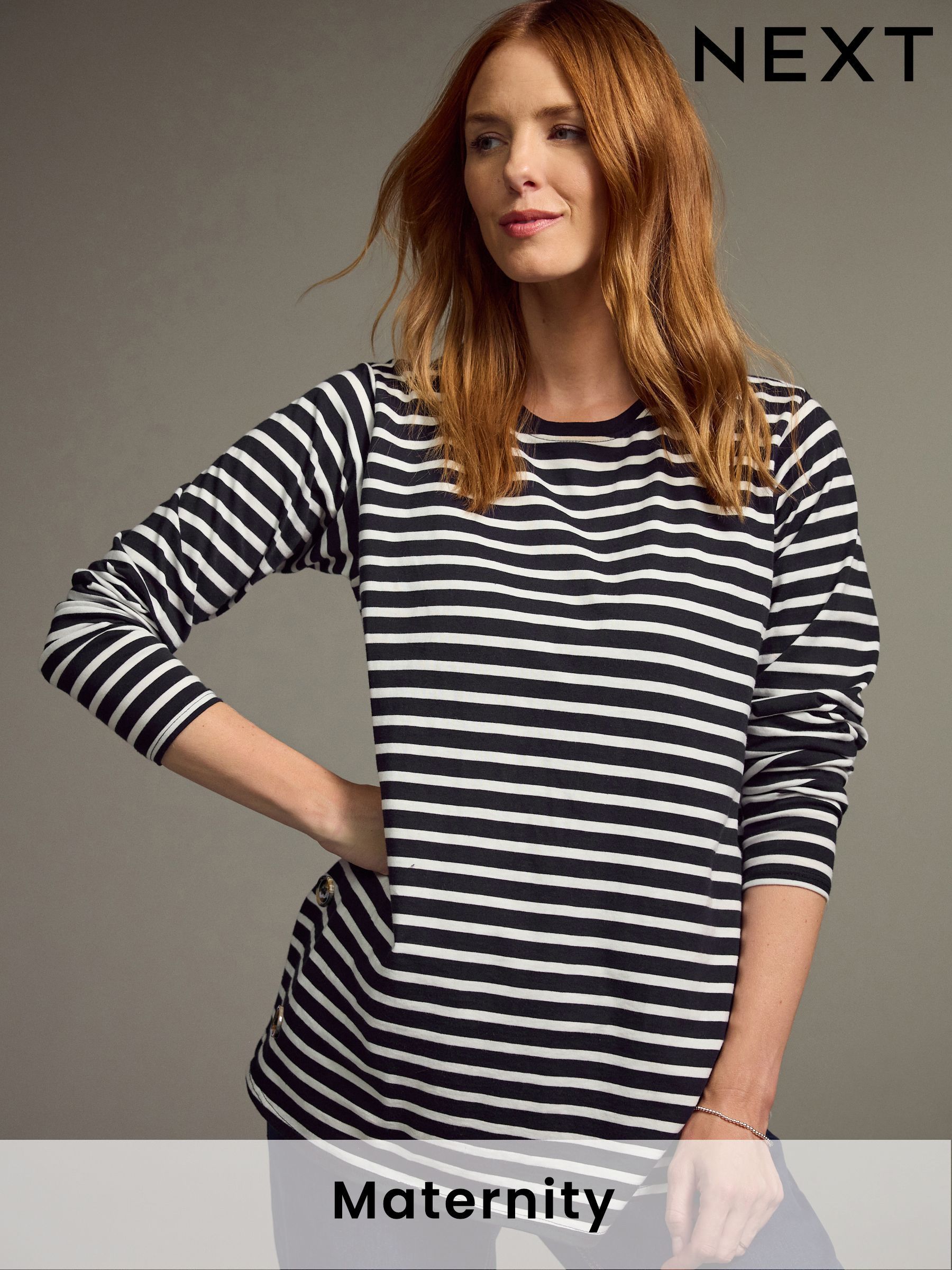 Striped long sleeve t shirt women's top