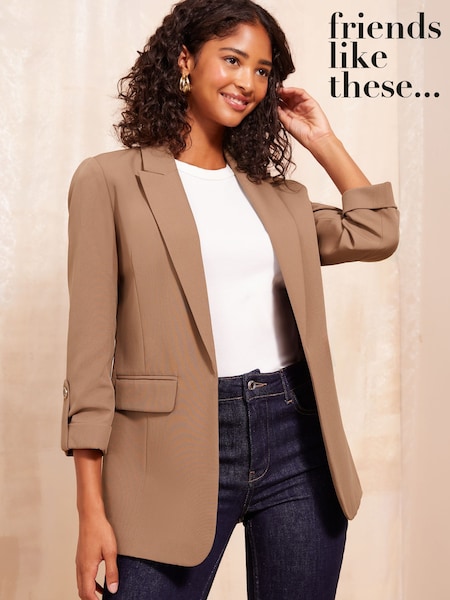 Friends Like These Beige Edge To Edge Blazer (B84657) | €40