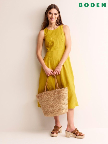 Boden Carla 100% Linen Midi Dress (B84708) | 76 €
