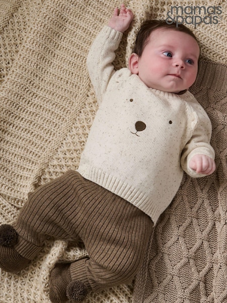 Mamas & Papas 2 Piece 100% Cotton Bear Knit Set (B84730) | AZN 80
