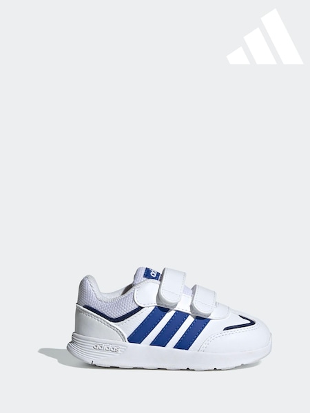adidas White/Blue Kids Tensaur Switch Shoes (B84820) | $35