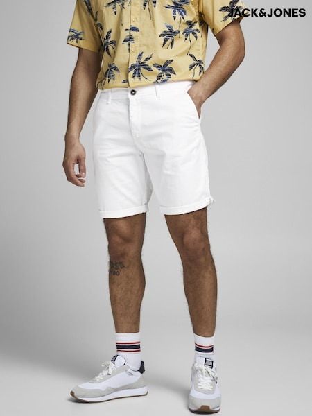 Alb - Jack & Jones Slim Pantaloni scurți chino (B84836) | 116 LEI