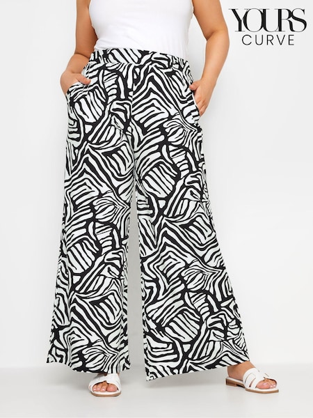 Yours Curve Black Jersey Wide Leg Trousers (B84865) | €39