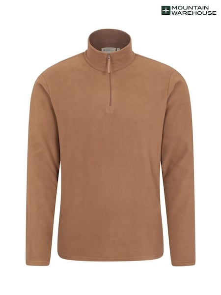 Mountain Warehouse Light Brown Mens Camber II Half Zip Quick Drying Fleece (B84977) | R$ 215