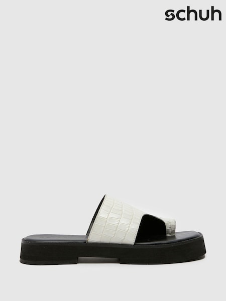 Schuh Tori Chunky Leather Croc Mules (B84993) | €69