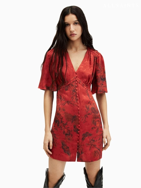 AllSaints Red Tian Sanibel Dress (B85091) | € 124
