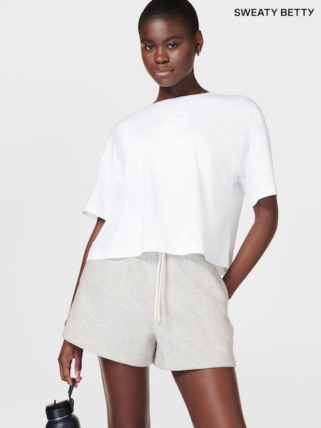 Sweaty Betty Ice Grey Marl Powerhouse Shorts (B85289) | €28