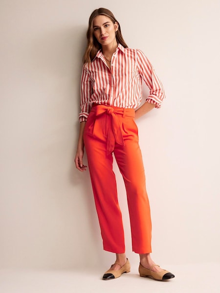 Boden Red Tapered Tie Waist Trousers (B85389) | €54