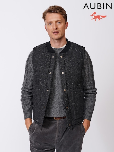 Aubin Sutton Wool Black Gilet (B85457) | €228